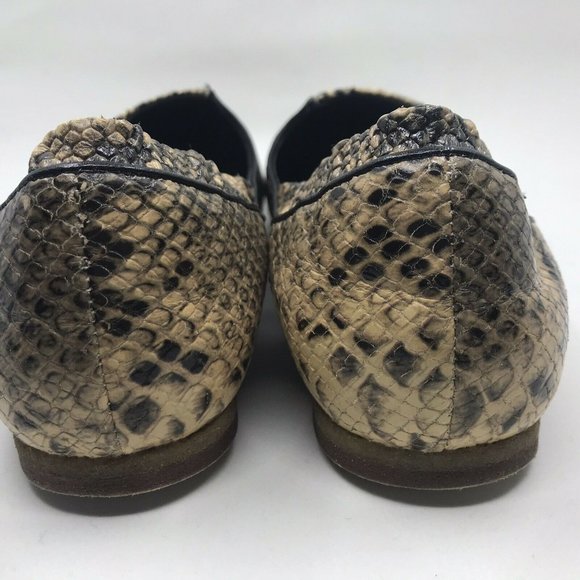 Dries Van Noten Embossed Python Flats 38.5 Pointed - Picture 10 of 12